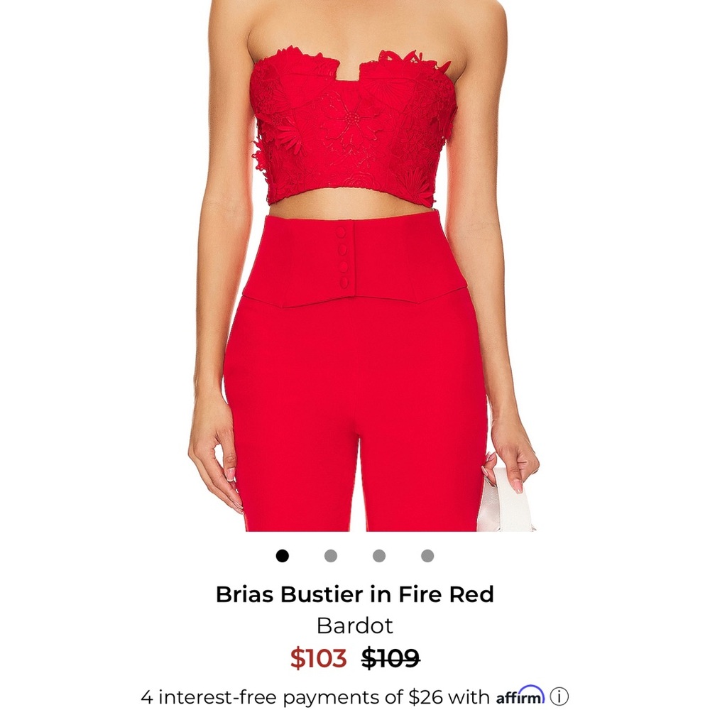 Bardot Scarlet Lace Bralette